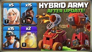 Stronger After Update TH14 Hybrid | Th14 Queen Charge Hog Miner Attack Strategy - Th14 Hybrid in coc