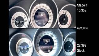 E 350 Bluetec | Stage 1 vs Stock | Chiptuning | OM642 | Softwareoptimierung | E 350 CDI | 100-200 |