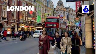 London Walk  MAYFAIR, Piccadilly Circus to Leicester Square | Central London Walking Tour [4K HDR]