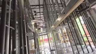 How to do metal stud framing, ducts, door and window header, blocking, slab and joists works