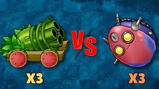 PVZ Fusion Challenge! - 3 All Fusion Plants Vs 3 Ultron Bowling Zombie, Who will win?