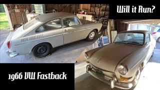 Volkswagen 1966 Fastback Type 3 Garage Find Sat for 10 years - will it run?