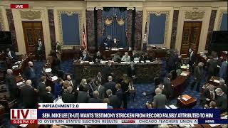 STRIKE FROM THE RECORD: Sen. Mike Lee Objects to Impeachment Testimony, Claims Falsely Maligned Him