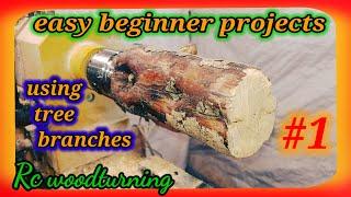 wood turning - easy beginner projects for getting started ( that are very cool) project #1