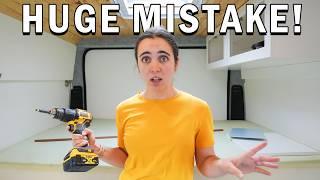 Luxury Van Build Gone Wrong.... Stupid Mistake!