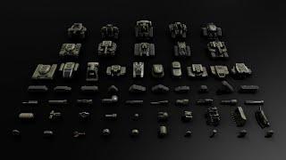 Kitbash3D – Veh Tanks for Blender, Cinema 4D, and 3ds Max 3D Models download