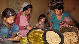 organic village food || dharme brother's family cooking and eating in the village || @ruralnepall