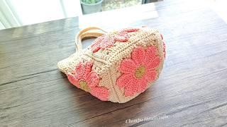 How to Crochet Flower Granny Square Bag | Chompu Handicrafts