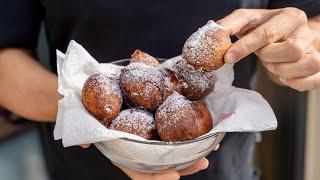 Recipe for classic, light and fluffy Mardi Gras donuts