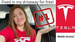 1st Experience With TESLA MOBILE SERVICE! EVERYTHING You Want To Know! FAST, EASY, & TOTALLY FREE!