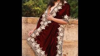 latest and trendy velvet shawls for winter season