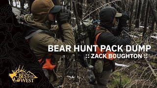 Pack Dump - Spring Bear Hunting with Zack Boughton