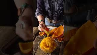 How to prepare fresh pumpkin for recipes #shorts  #recipe