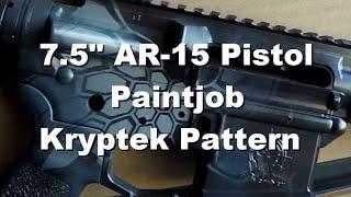 7.5" AR-15 Pistol Paintjob Kryptek Pattern