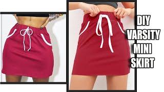 DIY QUICK & EASY Sporty Mini Skirt : Beginner Skirt Series Ep 5  | Urban Outfitters Inspired