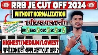  RRB JE Cut Off 2024 | RRB JE Expected Cut Off 2024 CBT 1 | RRB JE Safe Score 2024  SP Self Study