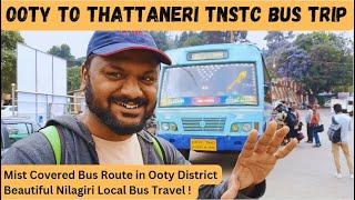 Ooty To Thattaneri Village In TNSTC Local Bus | Ooty TNSTC Mini Bus Trip To Remote Village