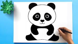 How to draw a Panda  Easy Panda Drawing