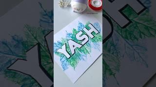 Name Calligraphy Ideas #leafart #namelettering #calligraphy #ytshorts