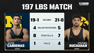 197lbs Jacob Cardenas vs. Stephen Buchanan | 2025 B1G Championship Match