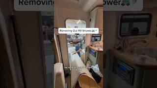 REMOVING RV SHOWER PART 2 #rvliving #rvlife #renovation #rvrenovation #vanlife #rv