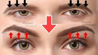 Eyebrow Lift Exercise & Massage! Fix Droopy Eyelids,  Sagging Forehead | Make Your Eyes Bigger