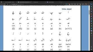 learning Urdu beginner A1 session 1 Urdu alphabet