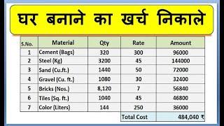 House Construction Cost 2024 || 1000 sq ft house construction cost | Ghar Banane Ka kharcha