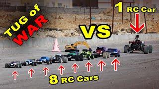 TUG of WAR | 8 RC Cars vs 1