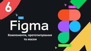 Вивчення Figma Урок 6  Компоненти, прототипування та маски