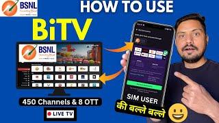 How to Use BSNL BiTV Service | OTTPlay BSNL BiTV Pack | SmartTV Free 450 LiveTV Channels | 8 Ott