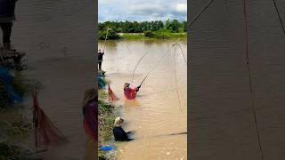 Small rural atmosphere with fun fishing. #fisherman #fishing #shorts