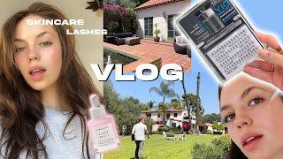 VLOG: DIY Eyelash Extensions & Touring a HOUSE?!