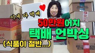 (Eng)50만원어치 택배 언박싱 (식품이 절반..) [박막례 할머니]