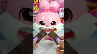 Satisfying with Unboxing & Review Cute Pink Rabbit Eating Chocolate Toy Video | ASMR Videos no music