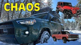 Sh!t Show Snow Wheeling: Mingus Mountain Off-Road Adventure Turned Recovery for Multiple Vehicles!