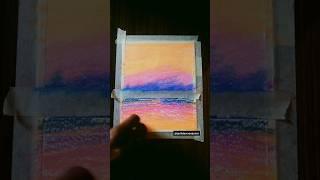 easy oilpastel scenery drawing #shorts #drawing