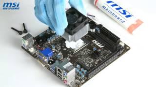 MSI Applying thermal paste on a AMD AM1 APU