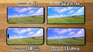 BEST Smartphone Display Comparison - Samsung S23 Ultra vs iPhone 14 Pro Max / Xiaomi 13 Ultra / OP11