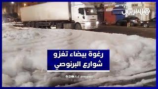 رغوة بيضاء تغزو شوارع سيدي البرنوصي وتثير مخاوف السكان