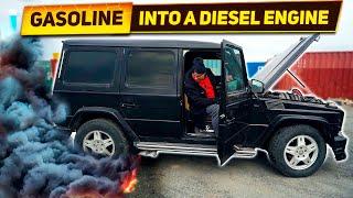 We run a diesel on 100 octane gasoline - what will happen?