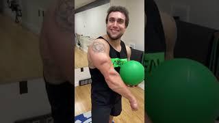 Medicine Ball Triceps Workout!  #shorts