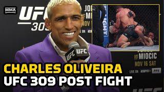 Charles Oliveira Reacts To Michael Chandler’s Repeated Blows To Back Of Head At UFC 309