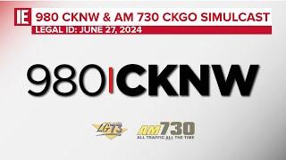 "980 CKNW" & "AM 730" CKGO Vancouver Simulcast - Legal ID: June 27, 2024