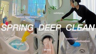 *extreme* DEEP CLEAN MOTIVATION  ultimate SPRING RESET routine + organize ENTIRE apartment 2024