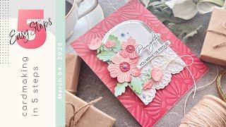 CARDMAKING IN 5 EASY STEPS | Spellbinders Large Die & Embossing Folder Clubs March 2025 | 014