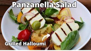 How to make Panzanella Salad with Grilled Halloumi | 31 Days of BBQ