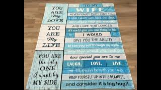 Unpacking UnBoXing Look at a Great Gift for Woman Wife Girlfriend Large Blanket 60"x50" Nice Sayings