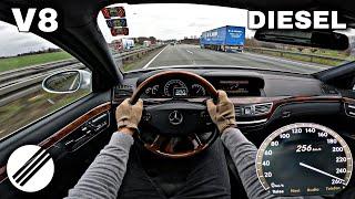 Mercedes-Benz S420 CDI W221 Top Speed Drive on German Autobahn