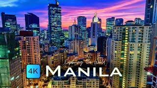 Manila, Philippines  in 4K 60FPS - Drone Video